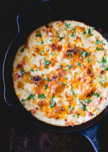 Skillet White Chicken Chili Dip