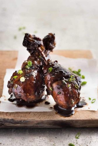 5 Ingredient Sticky Stove Top Balsamic Chicken Drumsticks