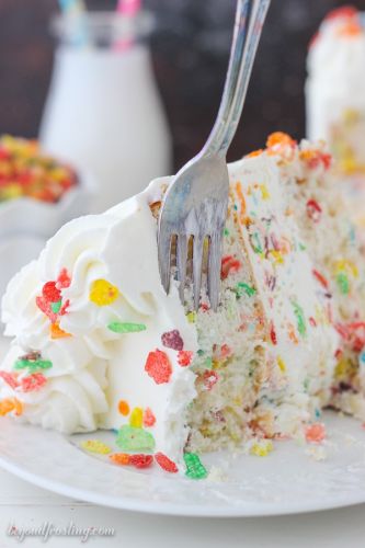 Fruity Pebble Ice Cream Cake