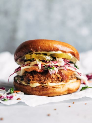 Fried Chicken Sandwich with Tangy Slaw