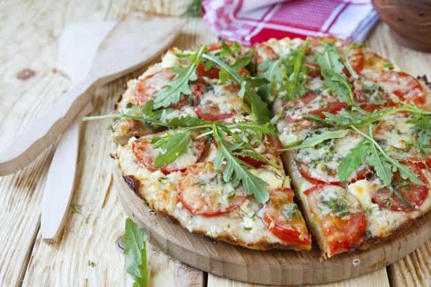 Homemade veggie pizza