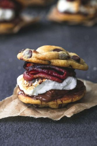 Grilled Chocolate Chip Cookie S'Mores