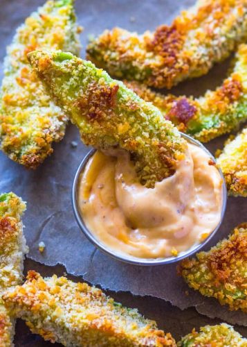 Crispy Baked Avocado Fries & Chipotle Dipping Sauce