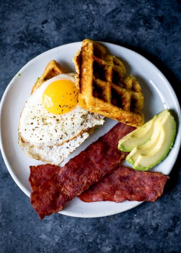 Sweet Corn Honey Jalapeno Zucchini Cornbread Waffles