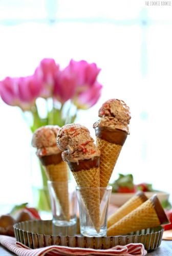 Chocolate-Covered Strawberry Frozen Yogurt