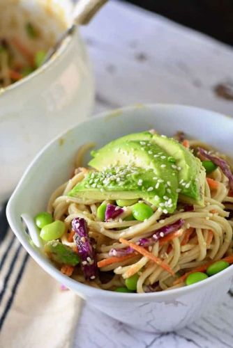 Soba Noodle Salad with Peanut Sesame Sauce