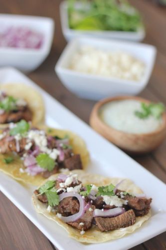 Steak Tacos with Cilantro Lime Cream