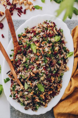 Wild Rice Salad with Mushrooms and Herbs