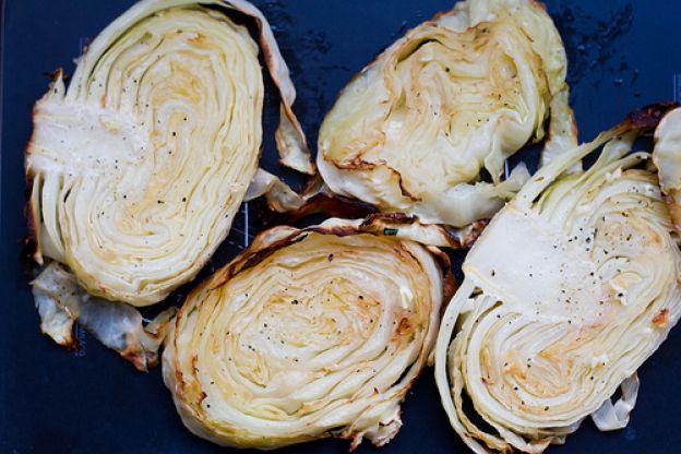 Oven Roasted cabbage steaks