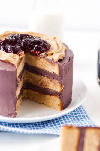 Peanut butter and jelly cake