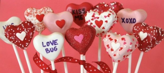 Valentine's Day cake pops