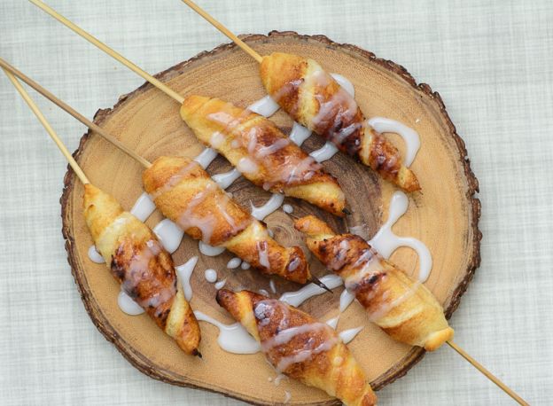 Campfire cinnamon roll-ups