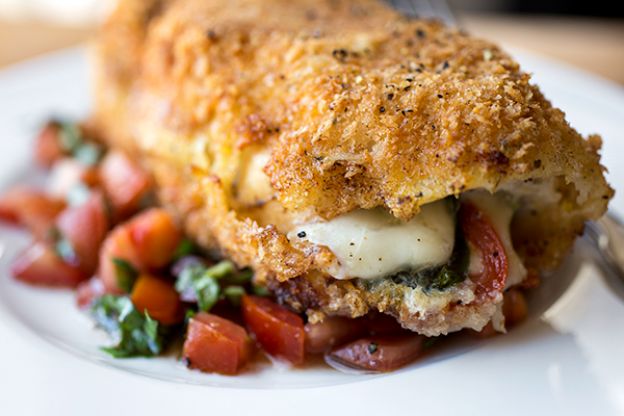 Crispy Stuffed Chicken Caprese