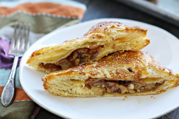 Caramel Apple Pecan Cheesecake Turnovers