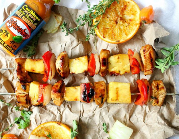 Caribbean Citrus Habanero Chicken Skewers