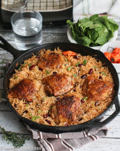 Caribbean jerk chicken & rice