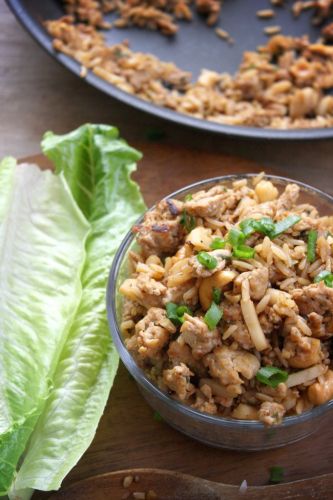 Cashew Chicken Lettuce Wraps