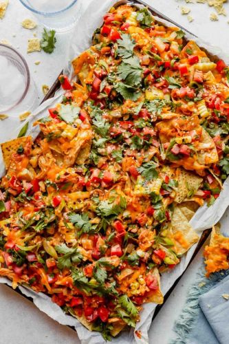 Korean-Inspired Shredded Chicken Nachos