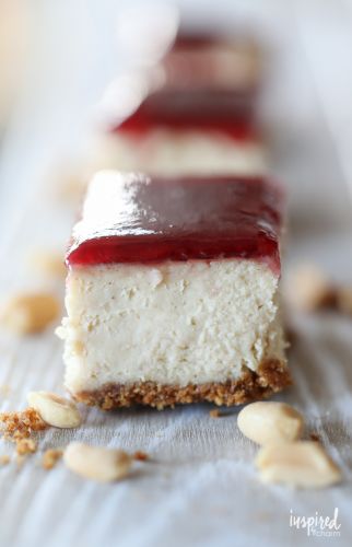 Peanut Butter and Jelly Cheesecake Bars