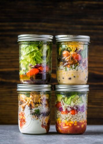 Mason Jar Burrito Bowls