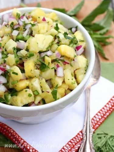 Fresh Pineapple Mint Salsa