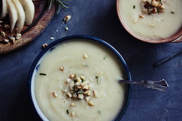 Celeriac, Pear & Rosemary Soup