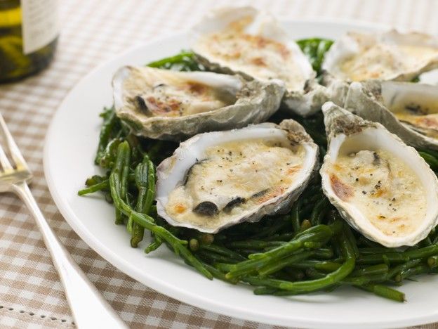 Oysters au gratin