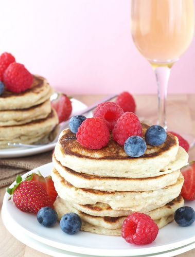 Champagne Pancakes with Berries