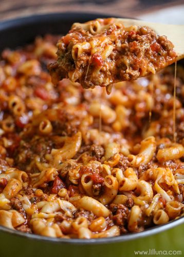 Cheesy Beef Goulash