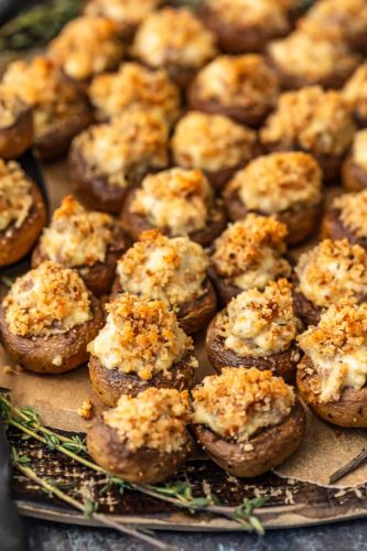 Cheesy Sausage Stuffed Mushrooms