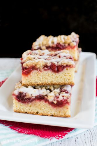 Cherry crisp coffee cake