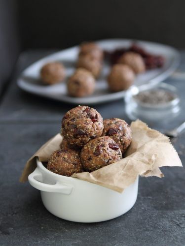 Chia cherry crunch bites