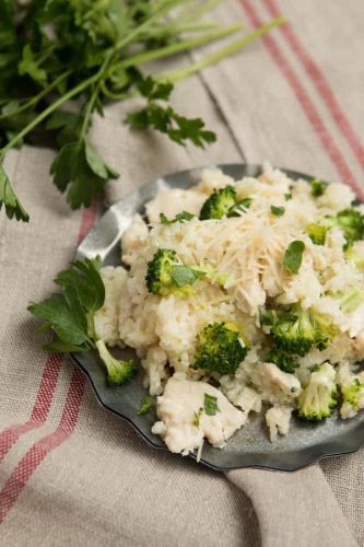 Chicken Alfredo Rice Casserole