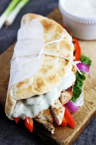 Easy chicken gyros with tzatziki sauce