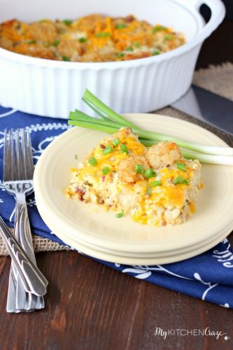 Chicken ranch tater tot casserole