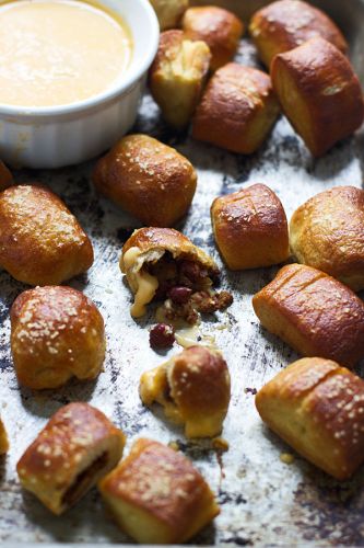 Chili Cheese Pretzel Bites