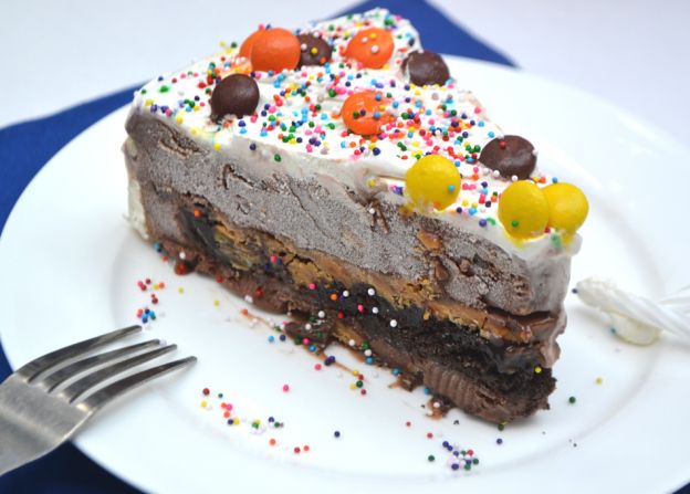 Chocolate peanut butter ice cream cake