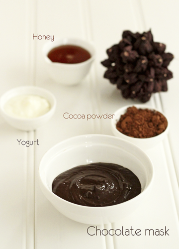 Chocolate yogurt face mask