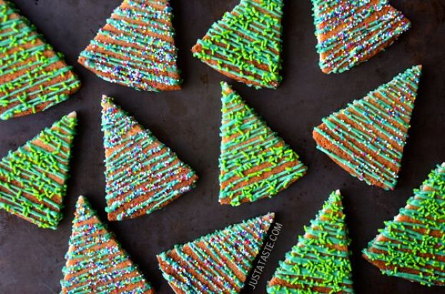 Christmas Tree Shortbread Cookies