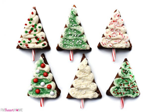 Christmas Tree Brownie Pops