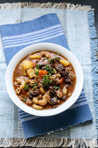 Chunky Beef and Pasta Stew