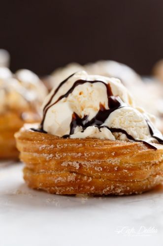 Churro ice cream bowls