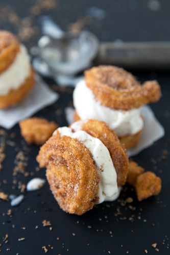 Churro Ice-Cream Sandwiches