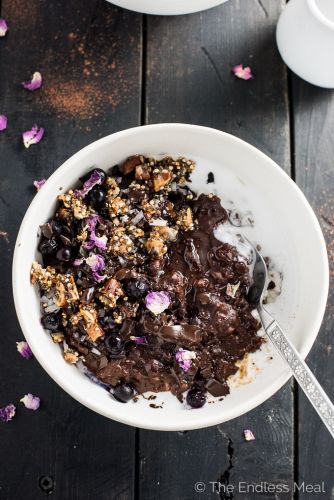 Coconut Triple Chocolate Oatmeal w/ Chia Power Clusters