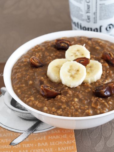 Coffee, Date and Banana Oatmeal