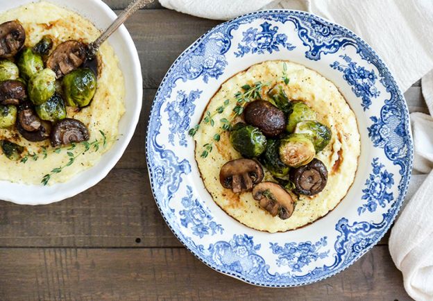 Coffee Glazed Vegetables with Mascarpone Polenta