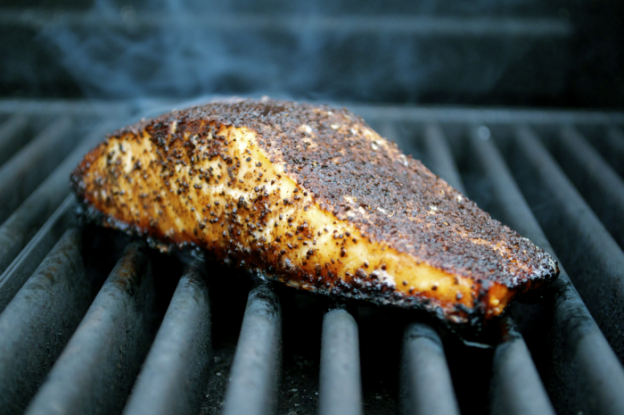 Coffee Rubbed Grilled Salmon