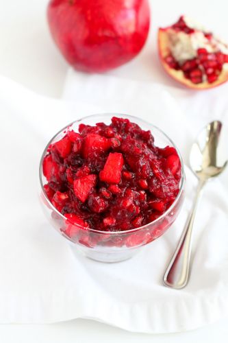 Cranberry, apple, pomegranate sauce