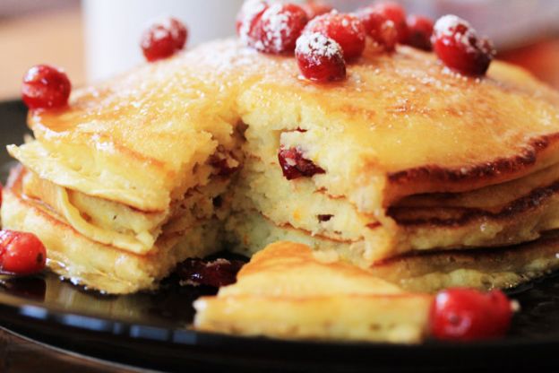 Cranberry-orange pancakes