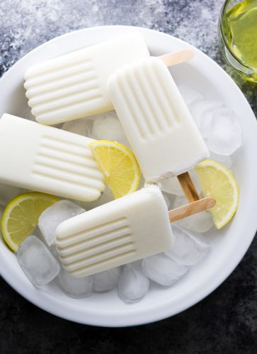 Creamy Limoncello Coconut Popsicles